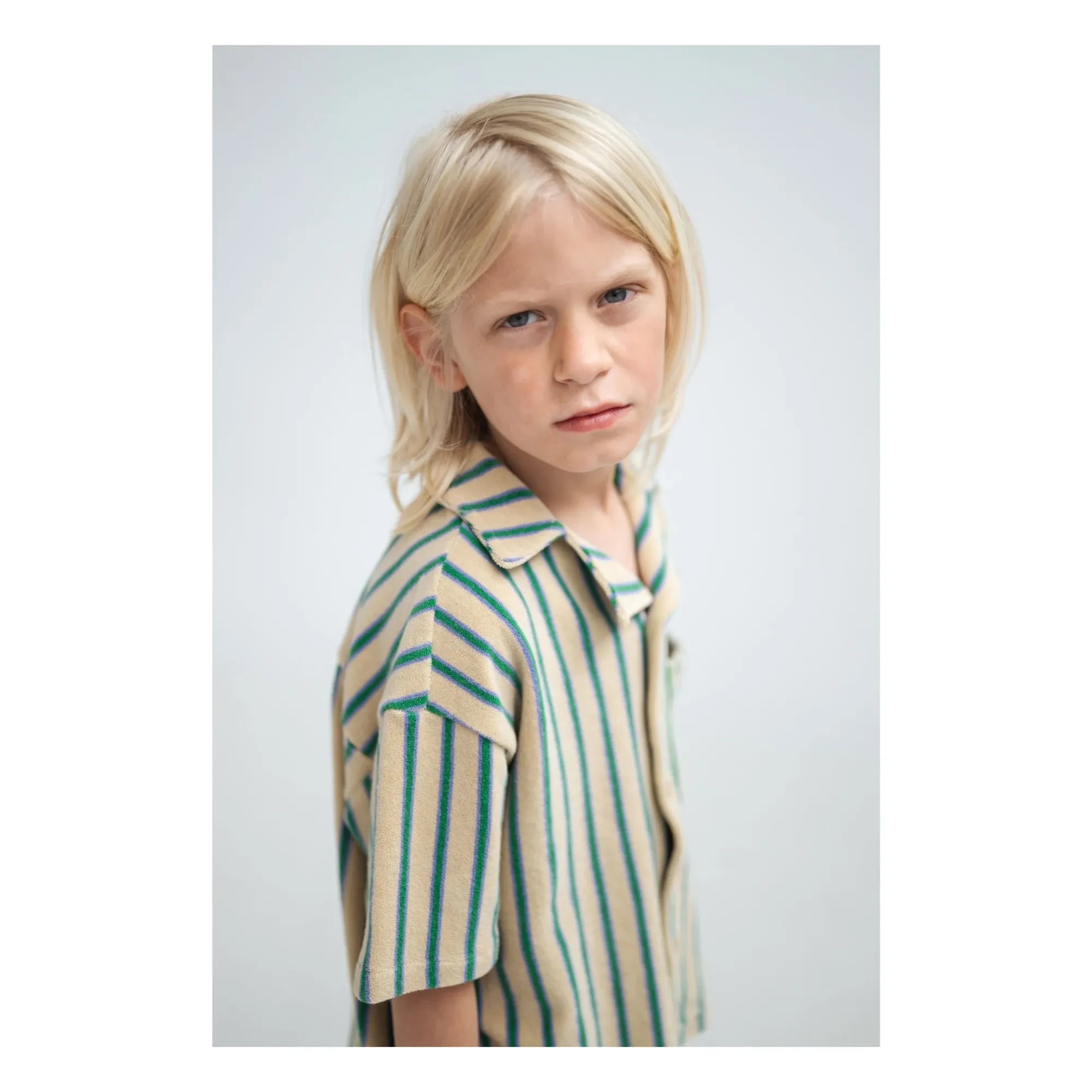 Repose AMS - Gestreifte Shorts aus Bio-Baumwolle | Blassgelb