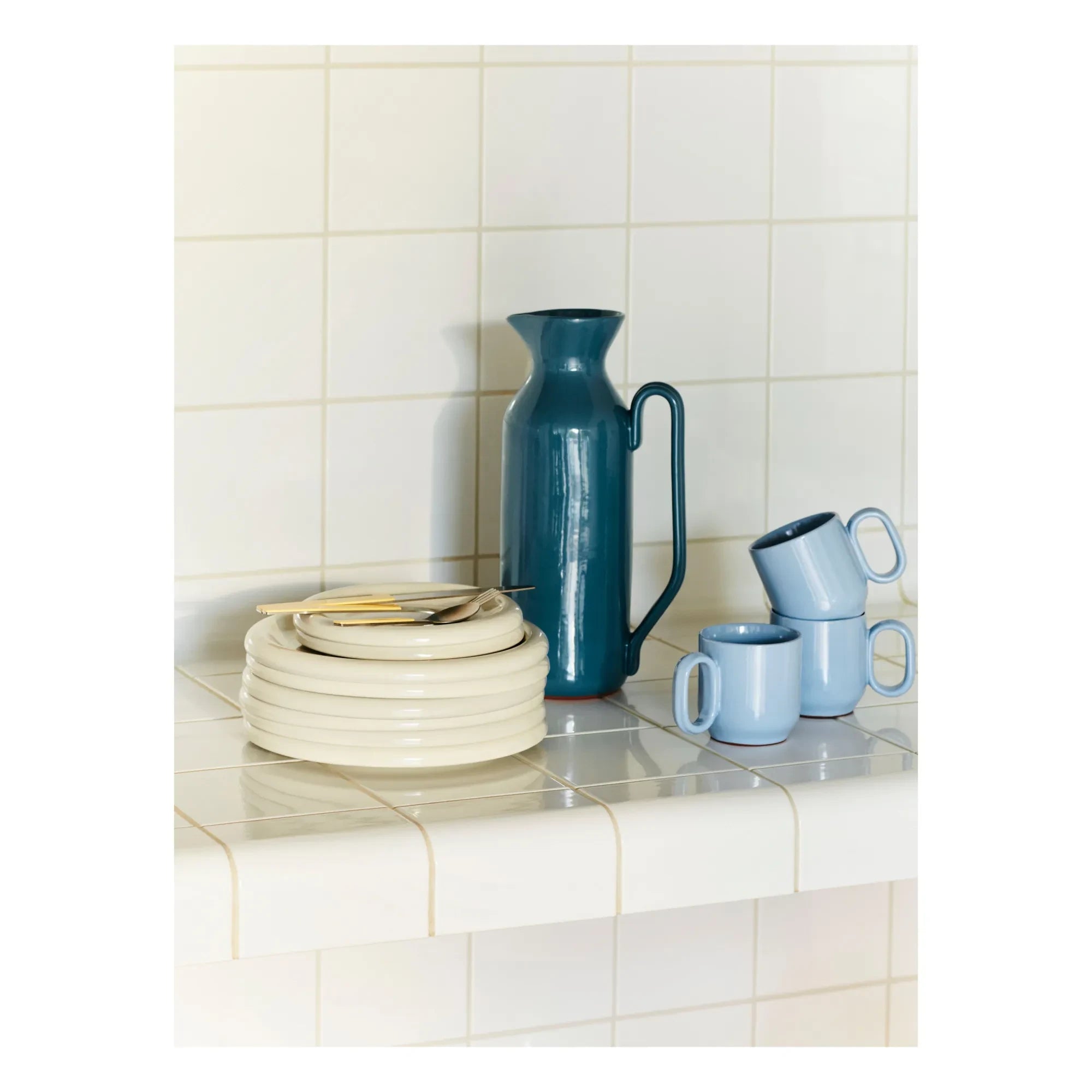 Hay - Barro Terracotta Becher - 2er Set, Rui Pereira | Hellblau