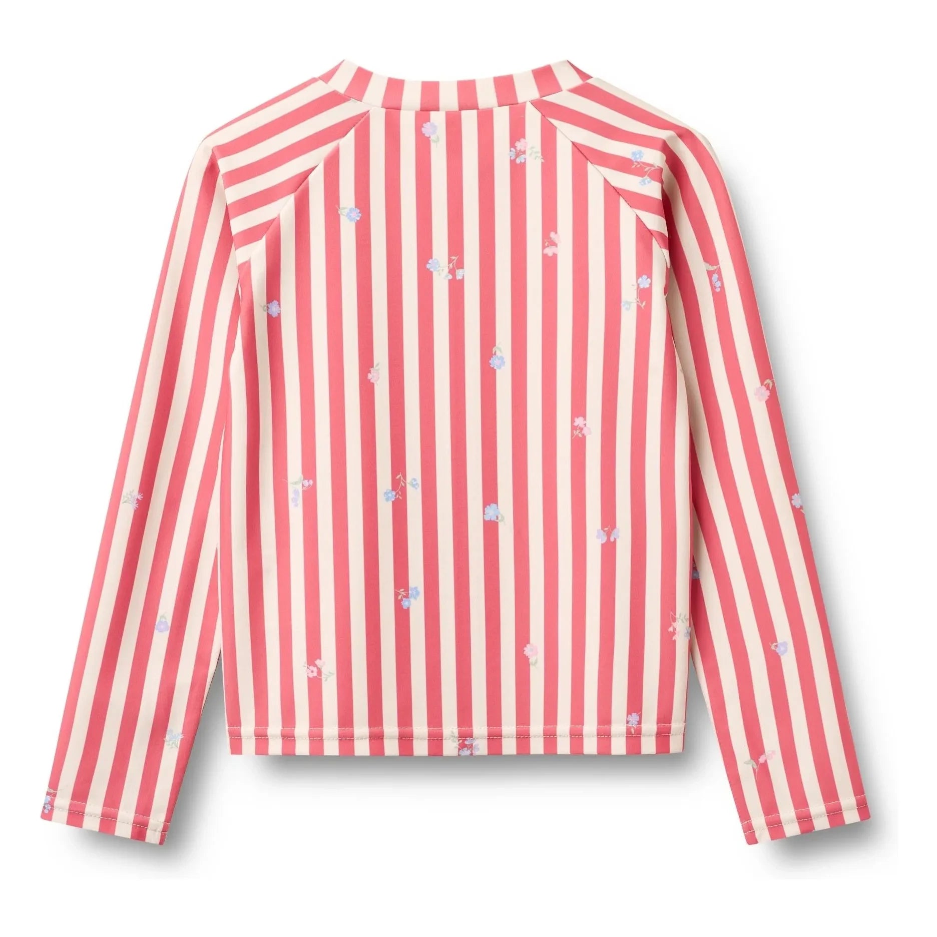 Wheat - Ada Gestreiftes Badeshirt aus recycelter Faser mit UV-Schutz | Rot