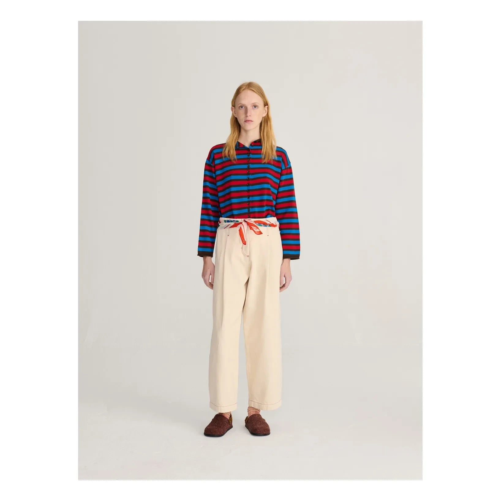 Bobo Choses – Gestreifte Strickjacke aus Bio-Baumwolle | Rot
