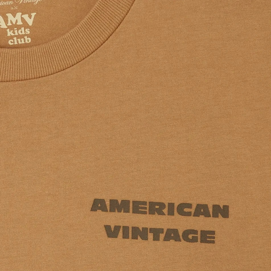 American Vintage - Fizvalley Logo Langarm-T-Shirt | Camel