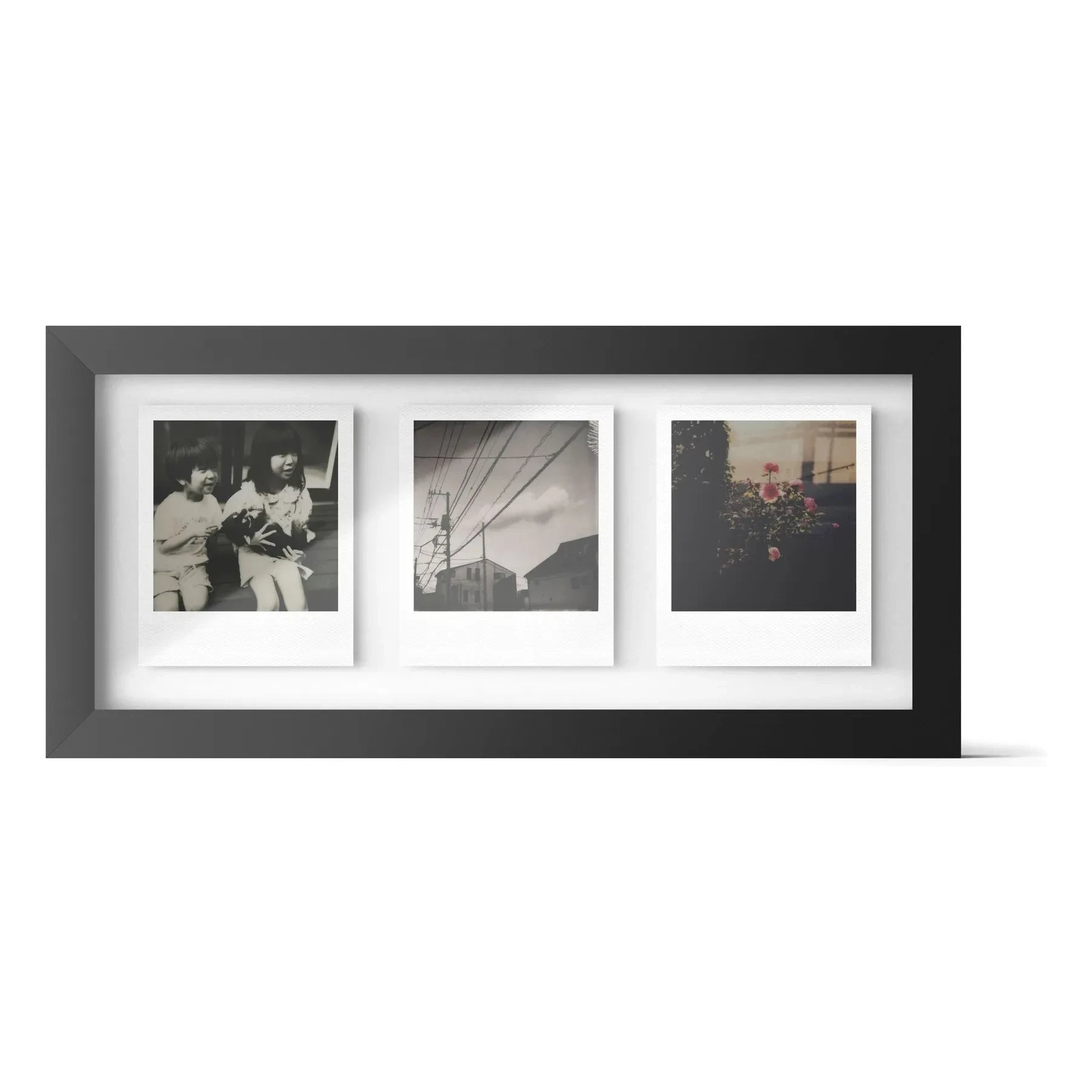 Polaroid - Fotorahmen für drei Polaroids | Schwarz