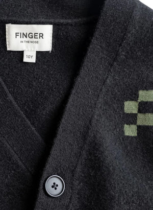 Finger in der Nase - Robin Merino Wolljacke | Schwarz