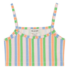 We Are Kids - Vic Gestreiftes Crop Top aus Bio-Baumwolle | Blassrosa