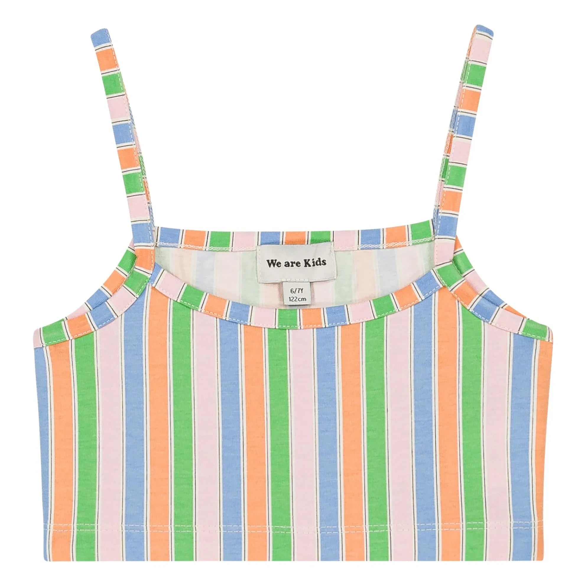 We Are Kids - Vic Gestreiftes Crop Top aus Bio-Baumwolle | Blassrosa