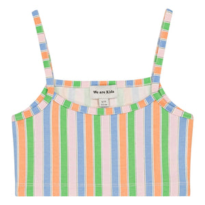 We Are Kids - Vic Gestreiftes Crop Top aus Bio-Baumwolle | Blassrosa