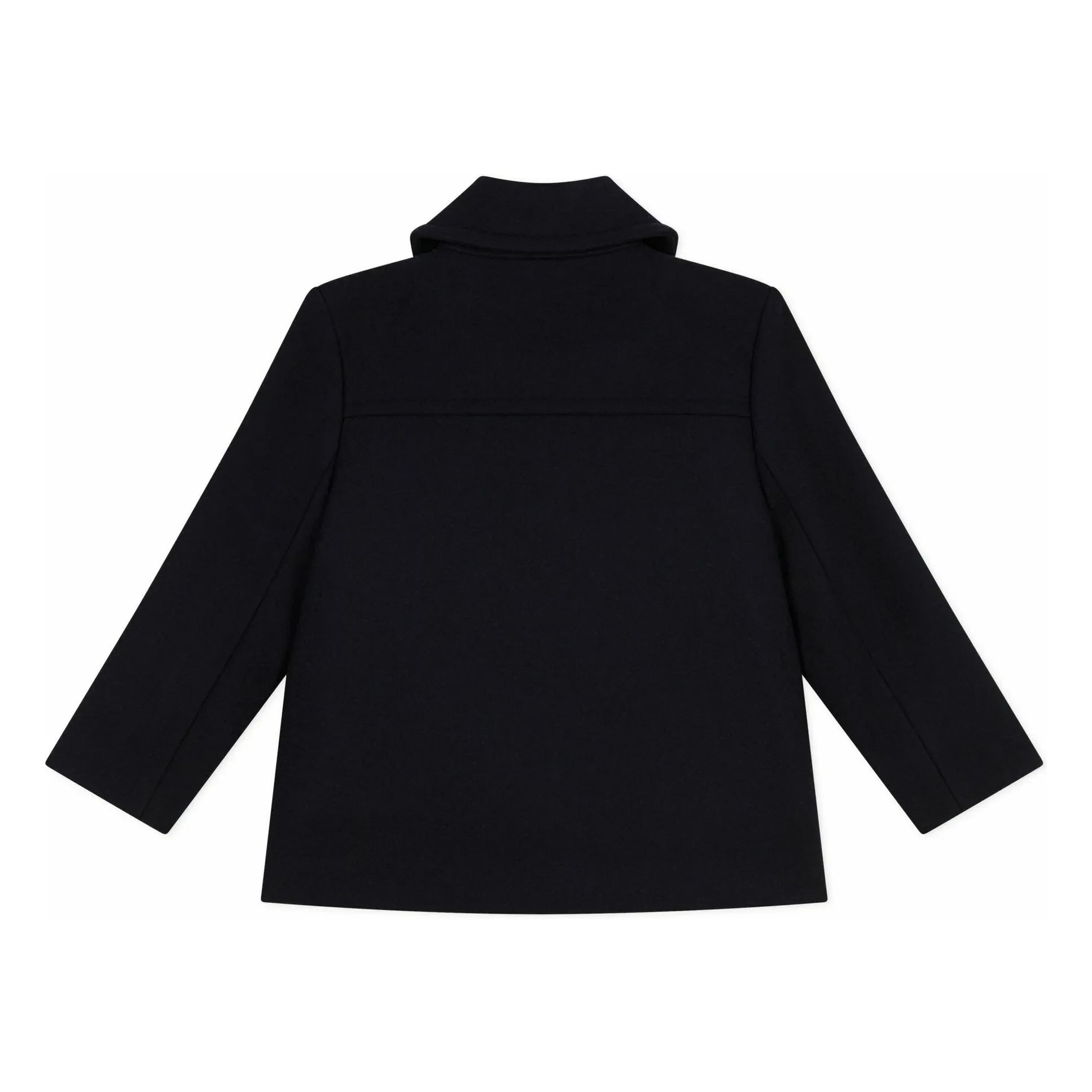 Petit Bateau - Zweireihige Woll-Peacoat | Nachtblau