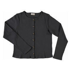 Poudre Organic - Gerippte Hélénie Strickjacke - Damenkollektion | Schwarz