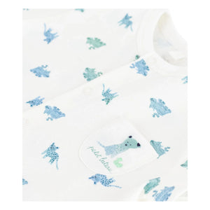 Petit Bateau - Strampler mit Tiermuster aus Bio-Baumwolle | Weiß