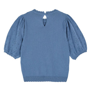 Emile et Ida - Pullover aus Bio-Baumwolle mit Knoten-Ajourmuster | Nuage