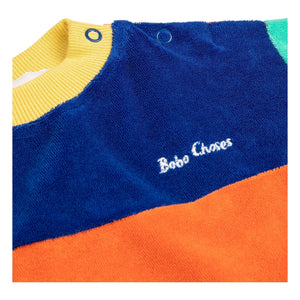 Bobo Choses - Farbblock Baby Sweatshirt aus Bio-Baumwolle | Orange