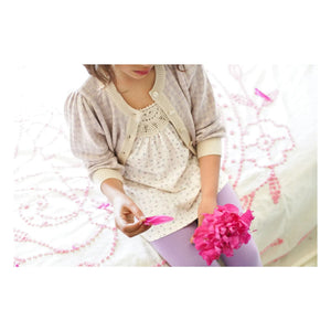 Soor Ploom - Karierter rosa Bio-Baumwoll-Cardigan | Lila