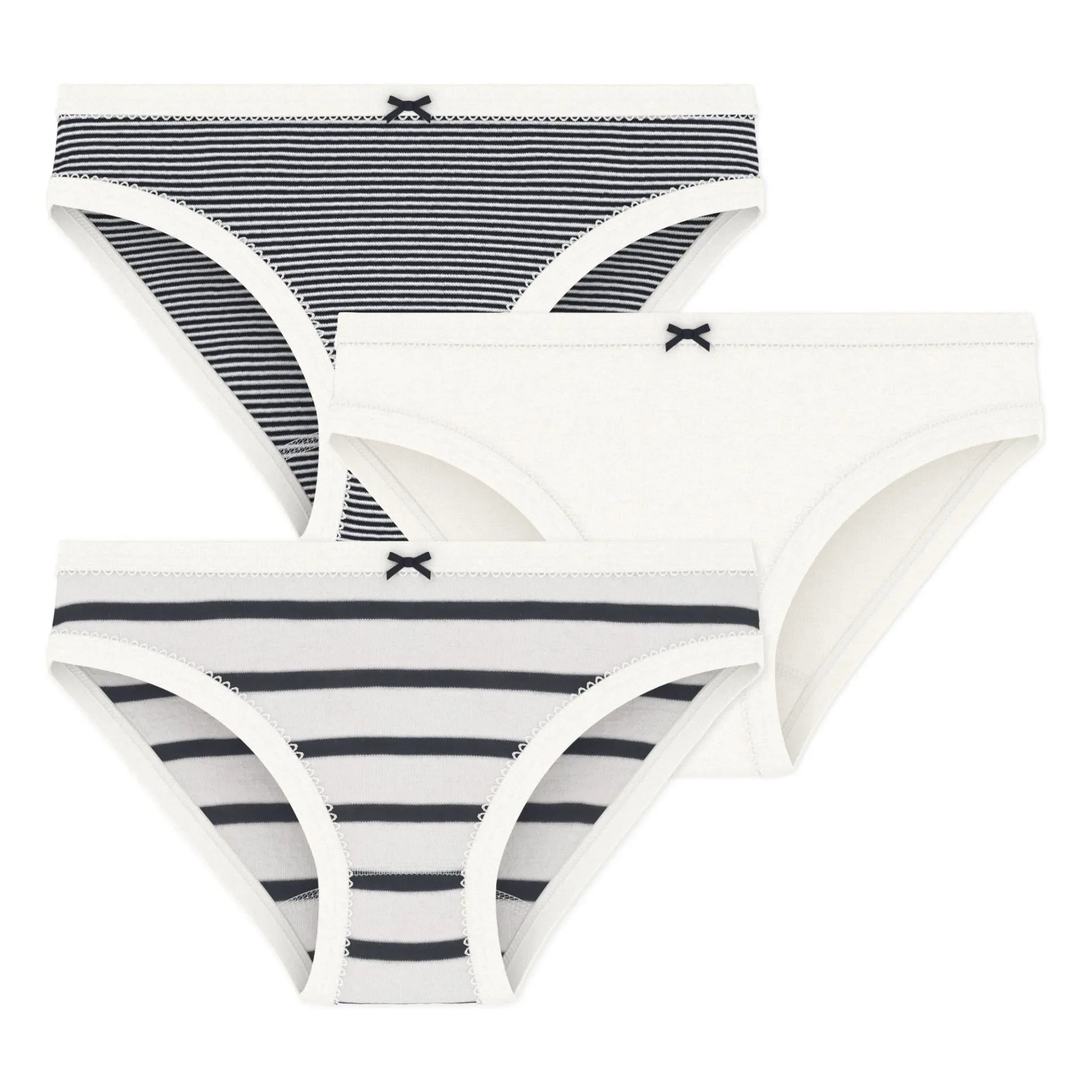 Petit Bateau - Marine Culotte aus Bio-Baumwolle im 3er-Pack | Marineblau