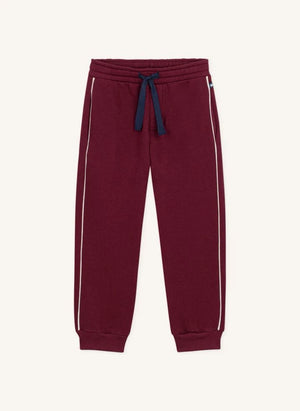 Petit Bateau - Organik Pamuklu Dar Paça Jogger | Bordo