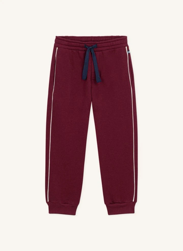 Petit Bateau - Organik Pamuklu Dar Paça Jogger | Bordo