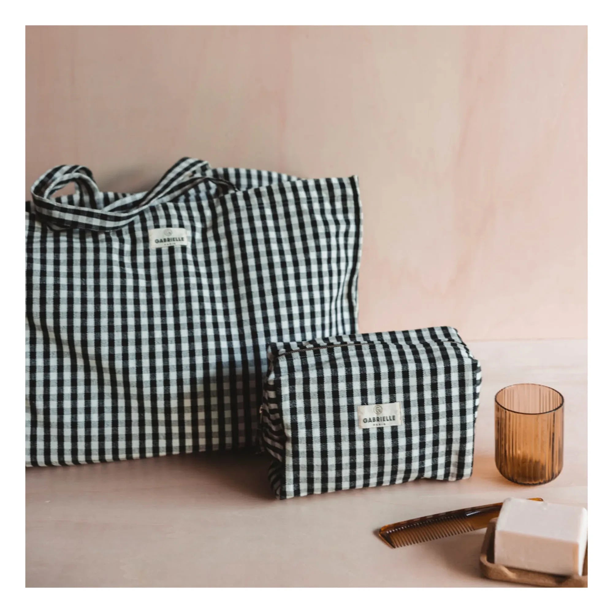 Gabrielle Paris - Gingham Clutch | Schwarz