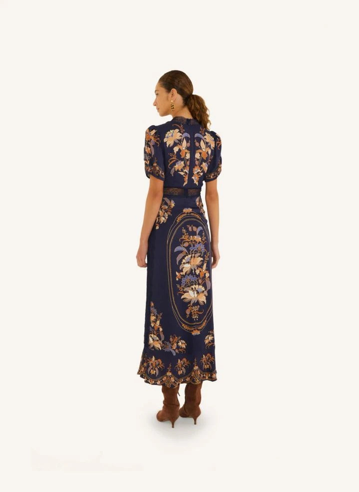 Farm Rio - Lara Kleid | Marineblau
