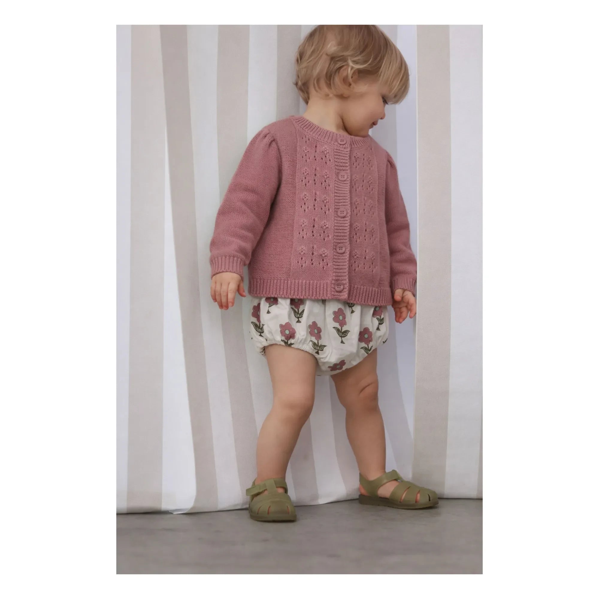 Lililotte - Bloomer César Fleurs Seersucker Bio-Baumwolle | Ecru