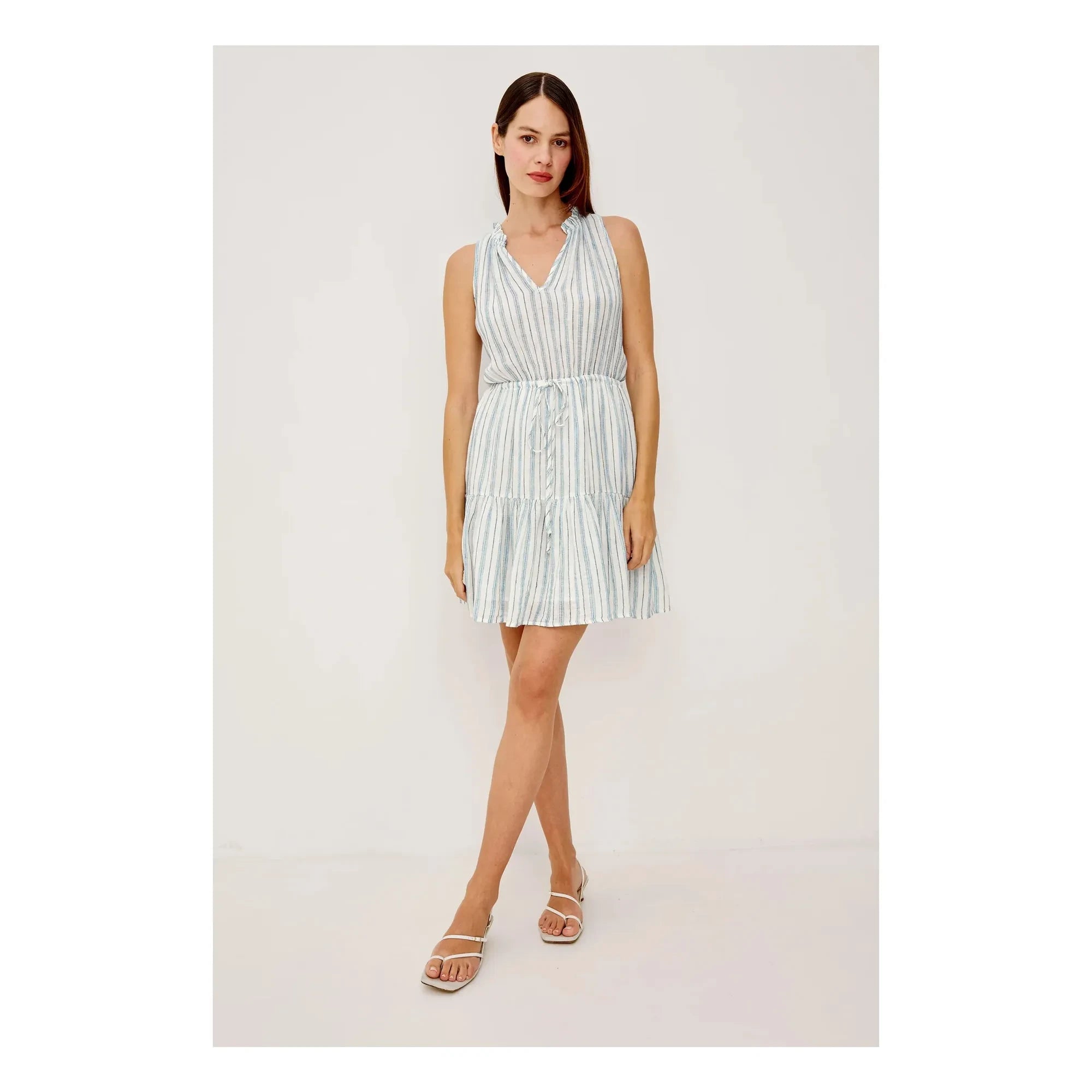 Rails - Cannes gestreiftes Kleid | Hellblau
