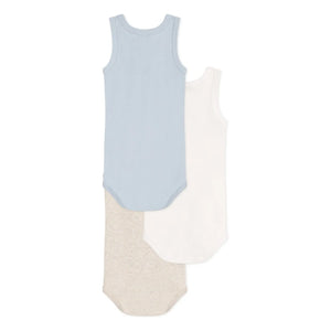 Petit Bateau - 3er-Pack Trägerlose Bodys | Blau