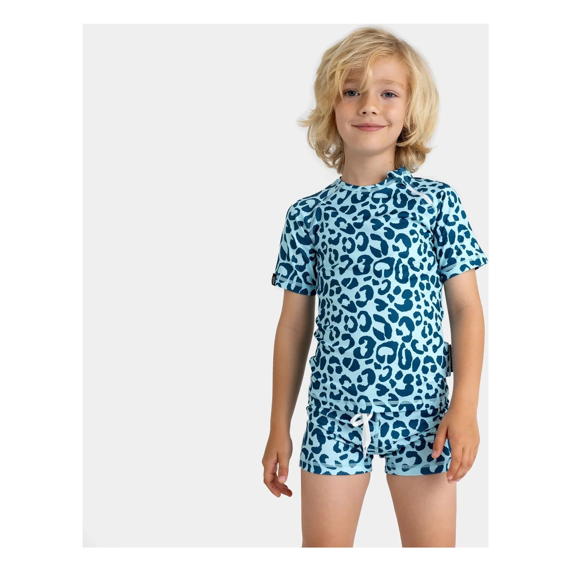 Beach & Bandits - Ocean Leopard UV-Schutz T-Shirt aus recycelten Fasern | Blau