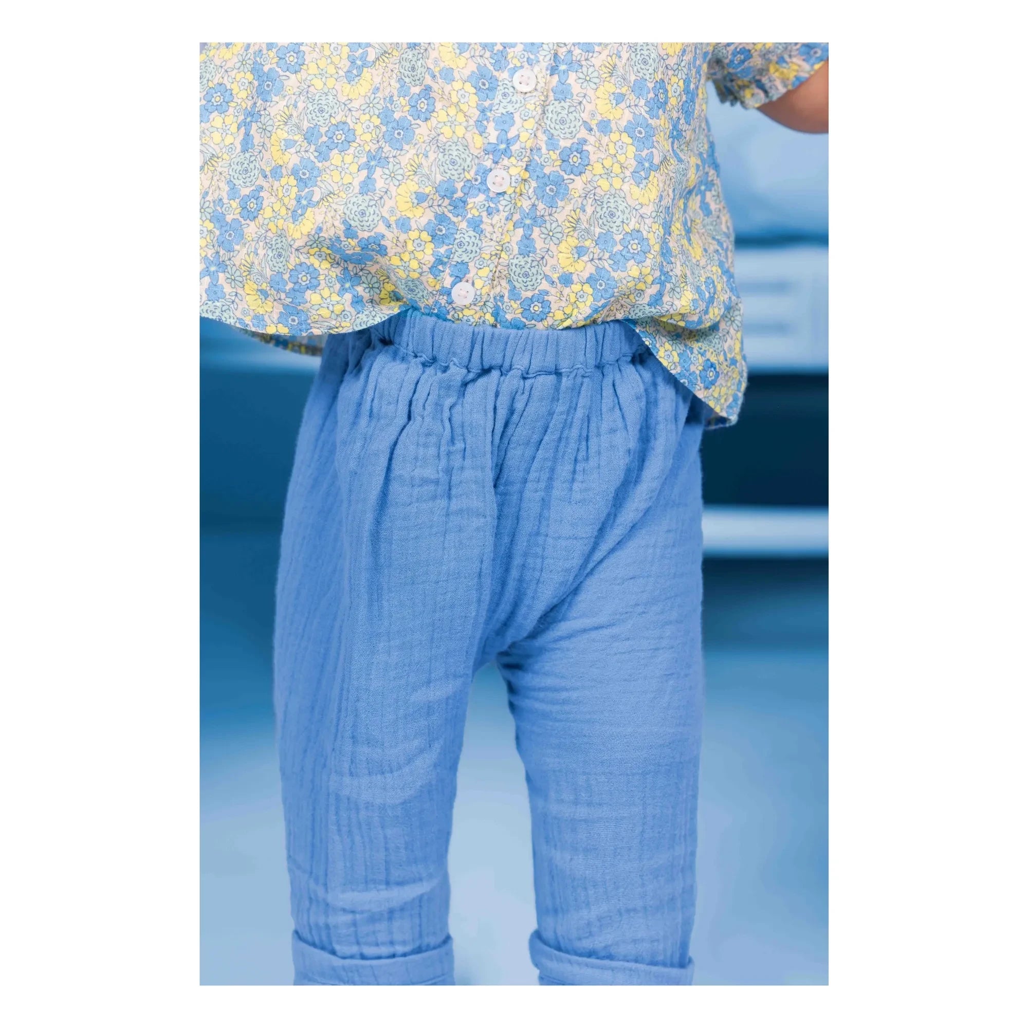 Bonton - Aria Fleurie Claudine Yaka Bluz | Mavi