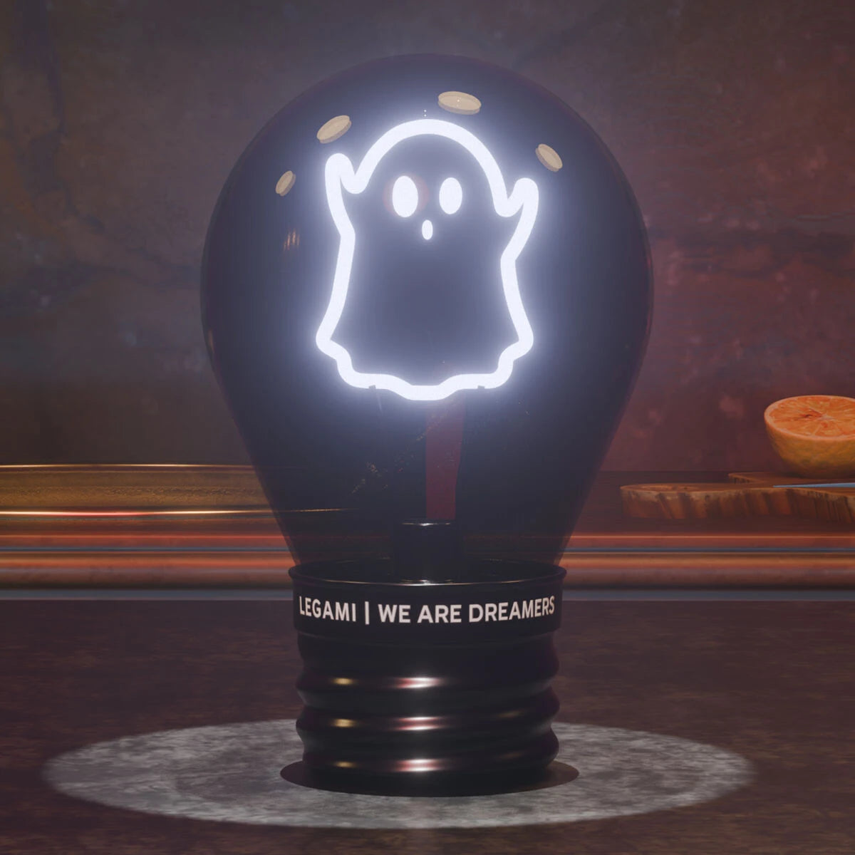 Legami - Dekorative Glühbirnen-förmige Tischlampe - Geist - Glühbirnenfiktio