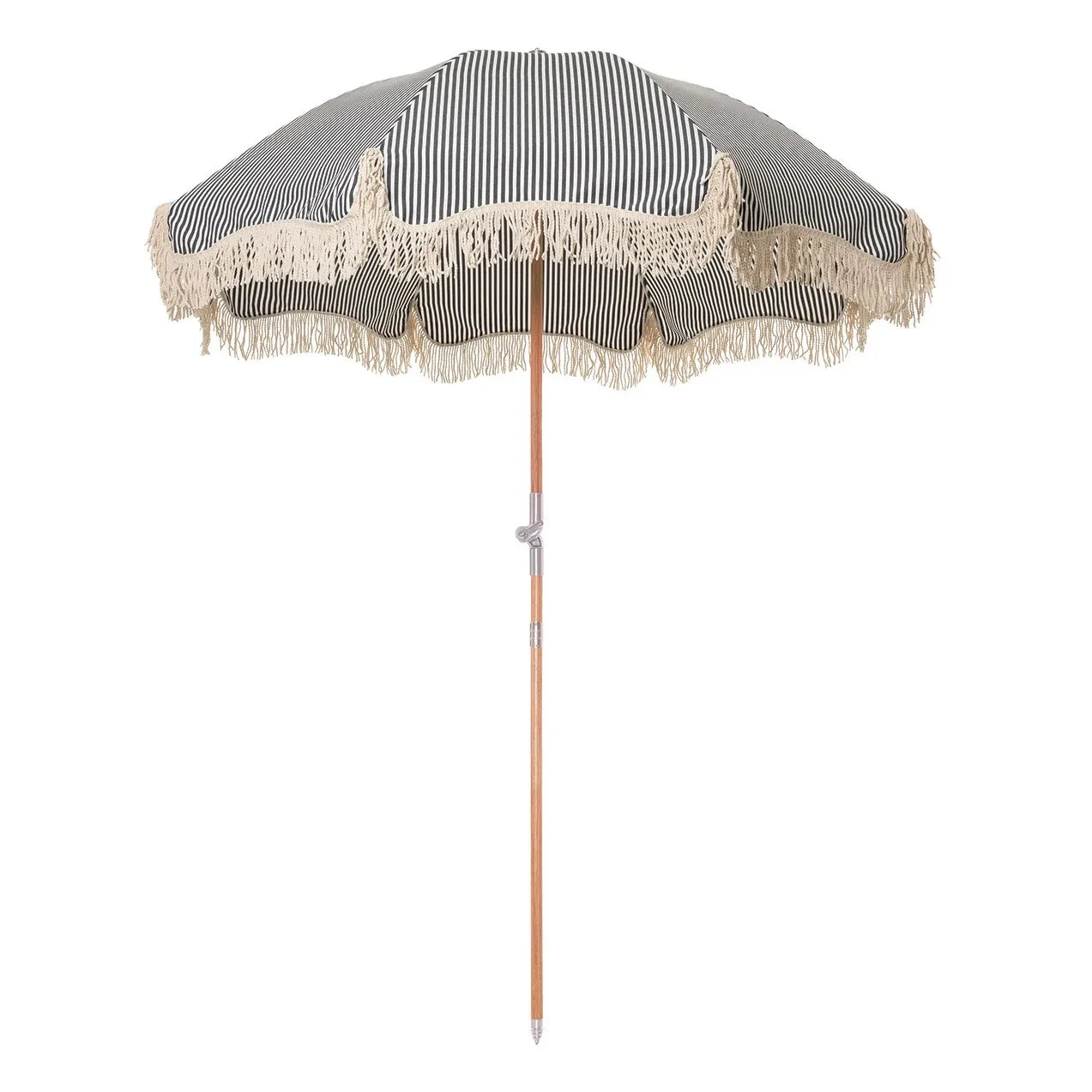 Business & Pleasure Co. - Premium Strandsonnenschirm mit Quasten | Navyblau