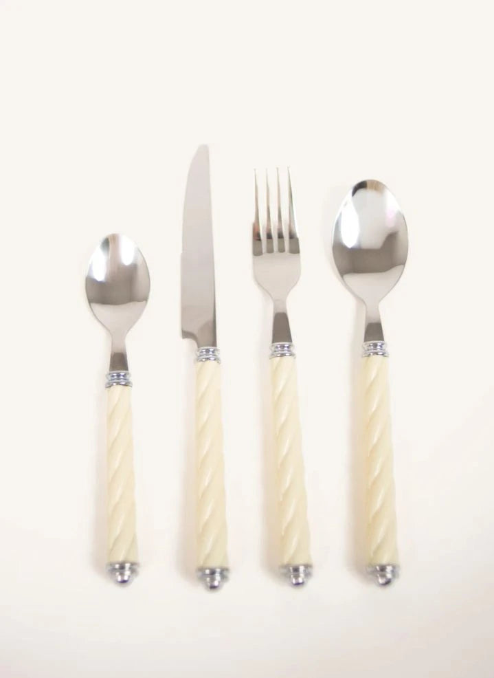 Olsson & Jensen - Svala Besteckset aus Edelstahl - 24-teilig | Creme