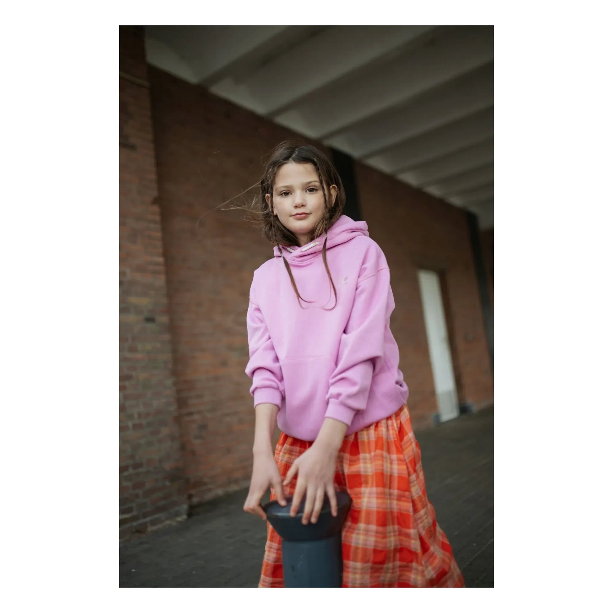 Repose AMS - Smocked-Kleid mit Karos | Koralle