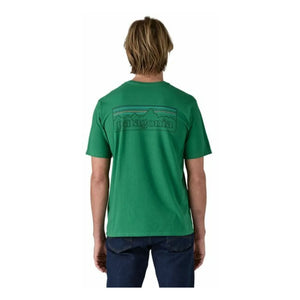 Patagonia - T-Shirt P-6 Logo Responsibili aus recycelten Fasern | Chromgrün