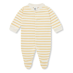 Sleepy Doe - Gestreifter Strampler aus Bio-Baumwolle | Gelb