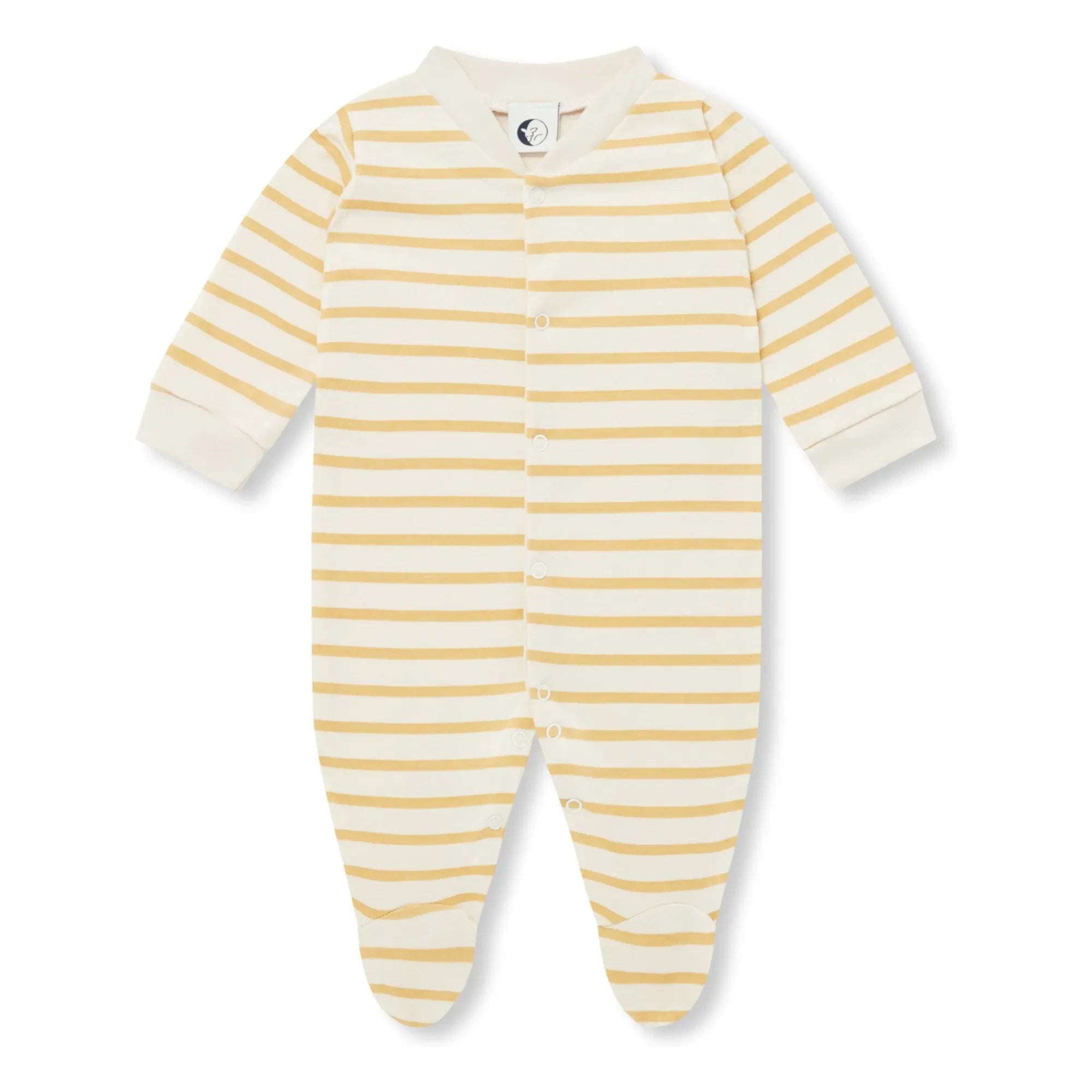 Sleepy Doe - Gestreifter Strampler aus Bio-Baumwolle | Gelb