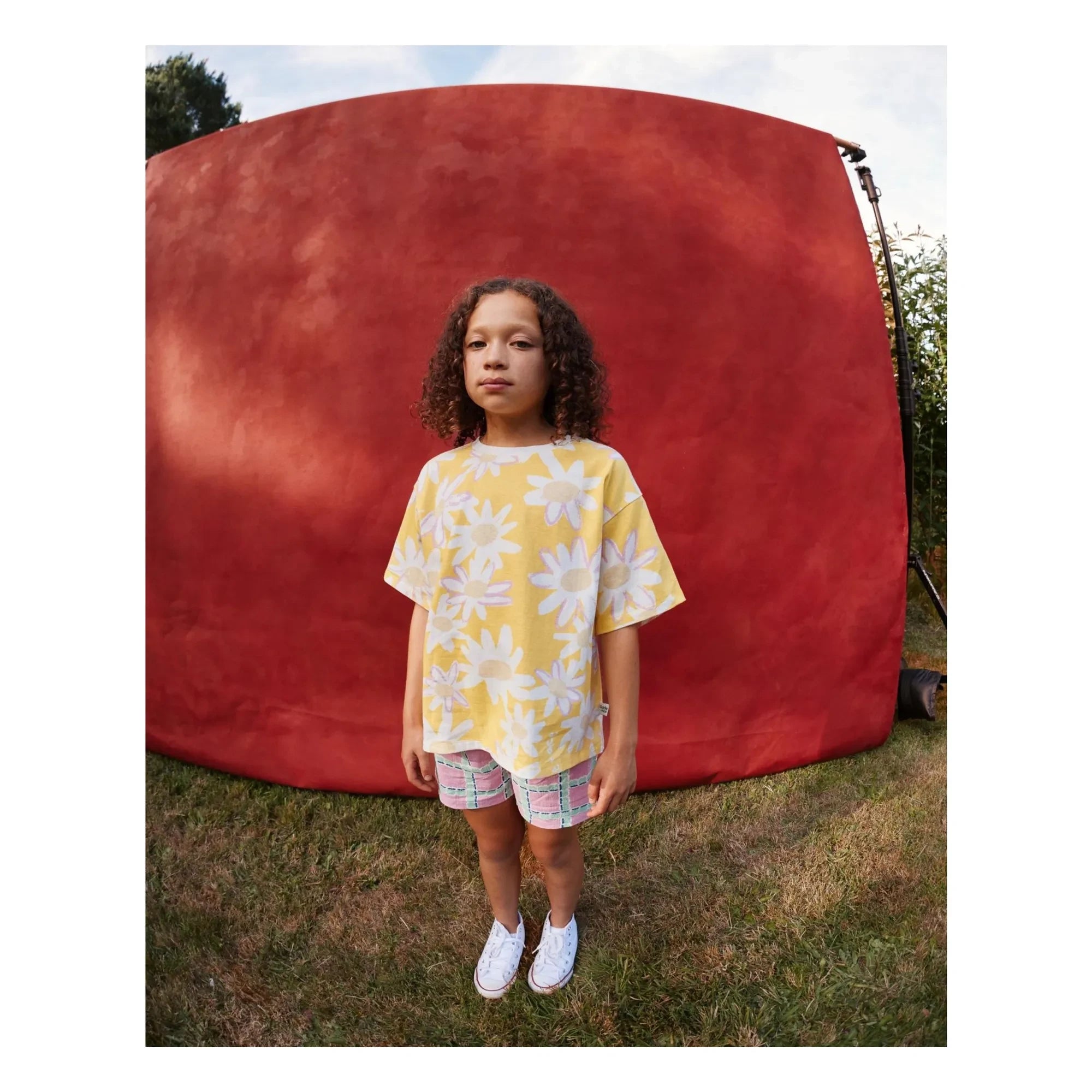 Goldie + Ace – Karierte Shorts | Rosa