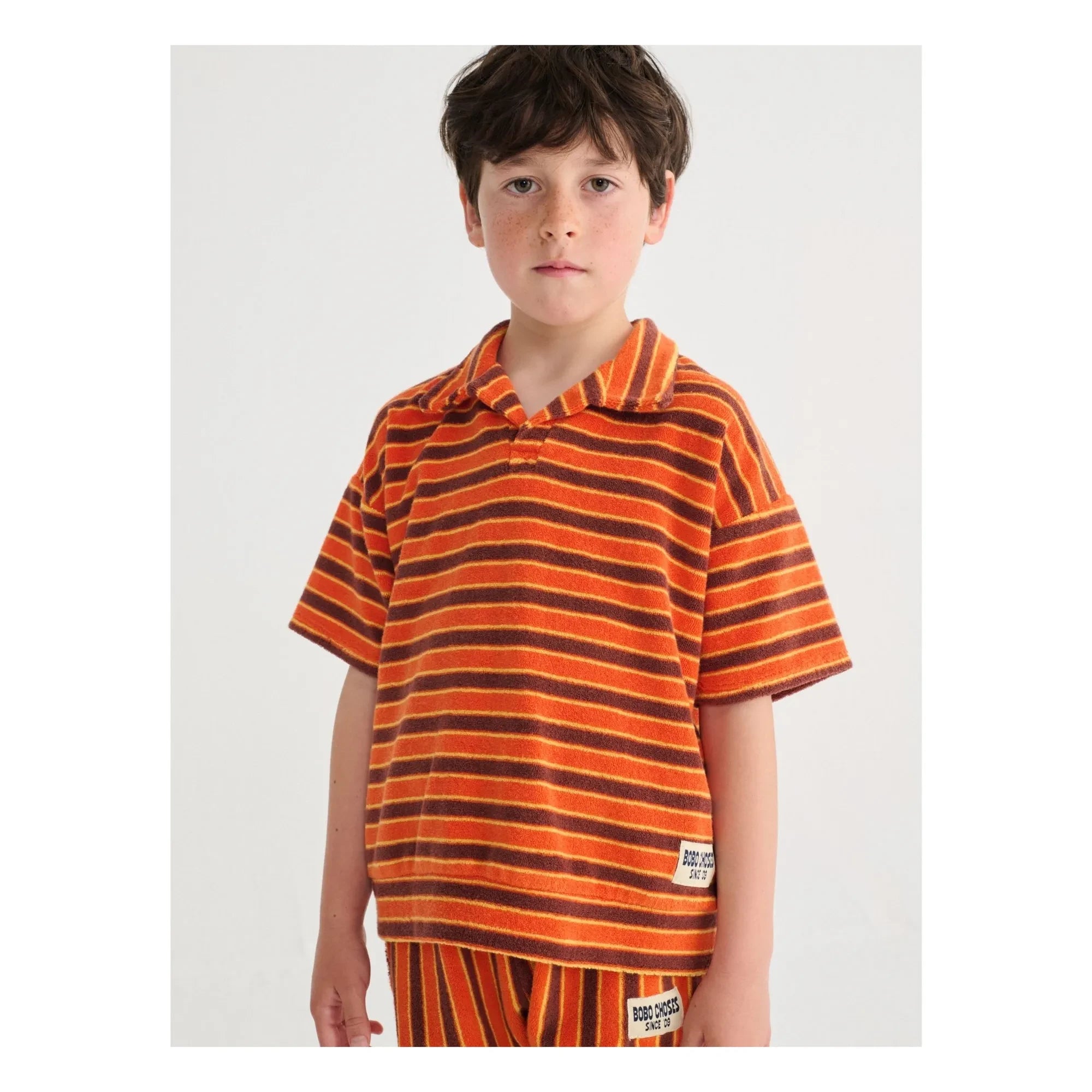 Bobo Choses - Gestreiftes Frottee-Polo | Orange