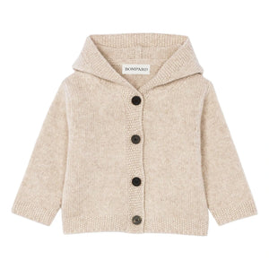 Bompard - Kaschmirweste mit Kapuze | Hellbeige