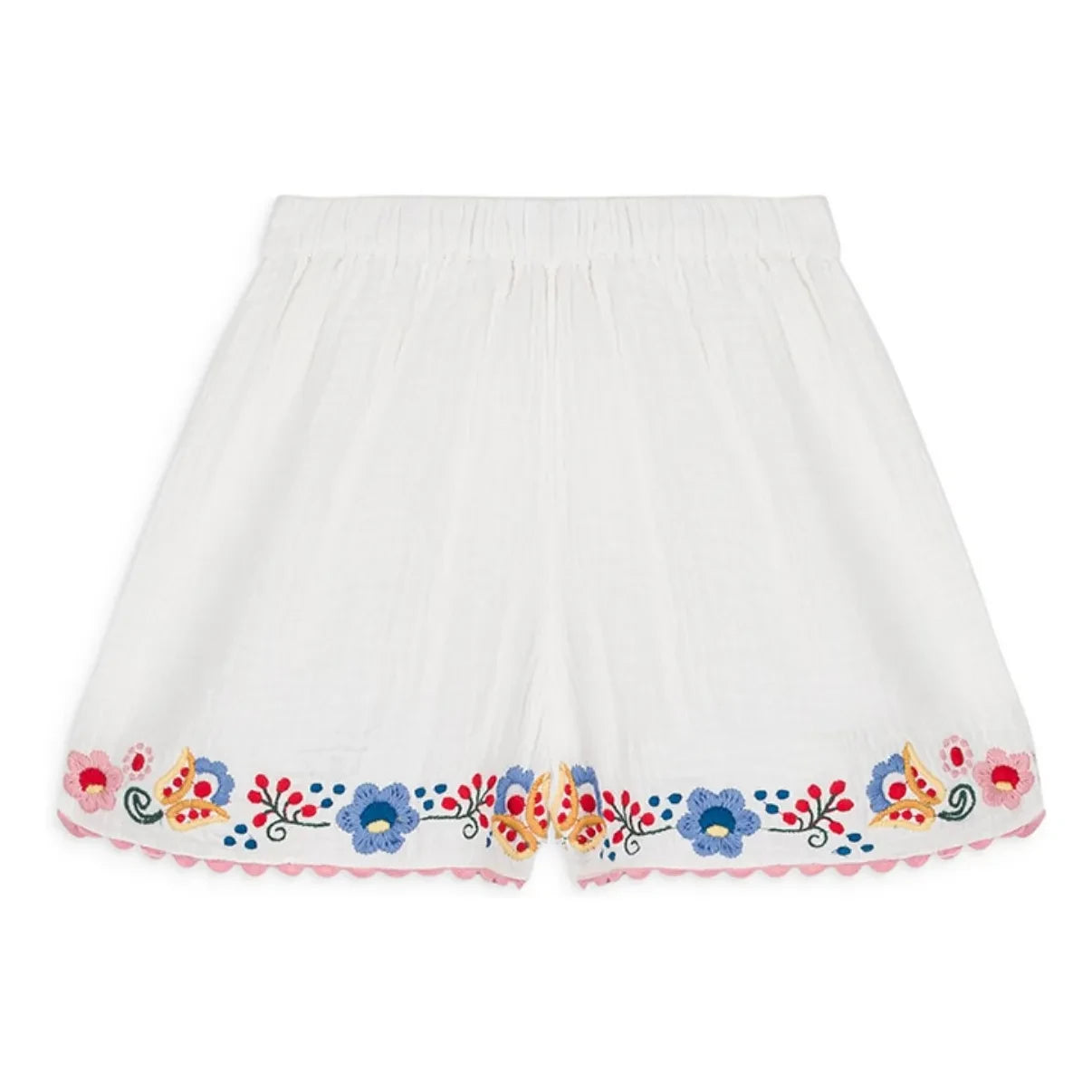 Louise Misha - Vally Bio-Baumwoll-Musselin-Shorts | Weiß