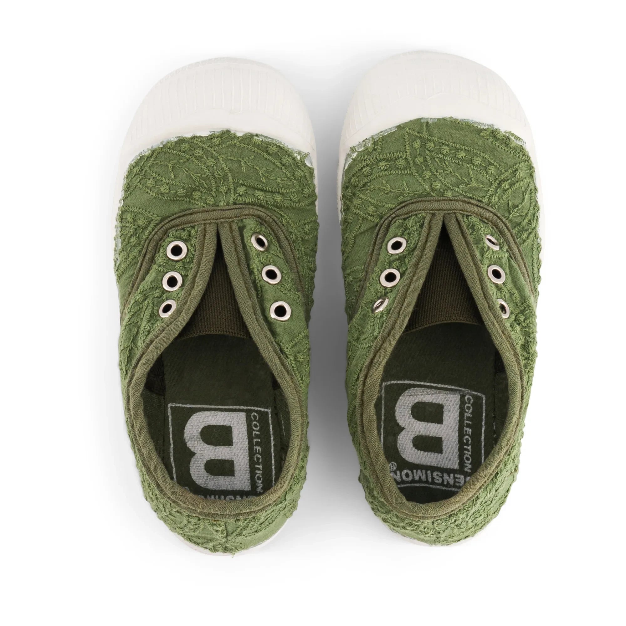 Bensimon - Tennis Elly Broderie Anglaise | Khaki