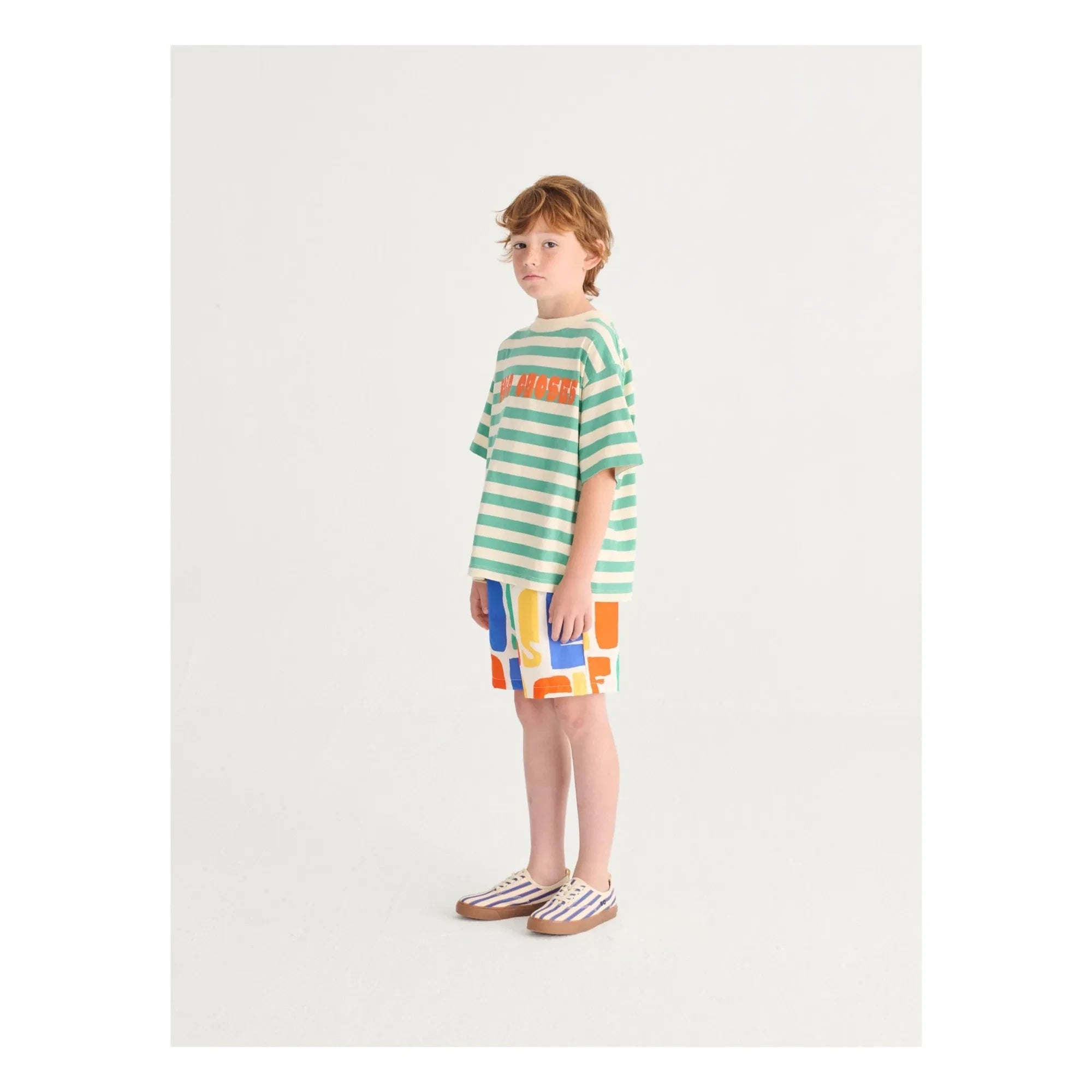 Bobo Choses - Gestreiftes Bobo Choses T-Shirt | Grün