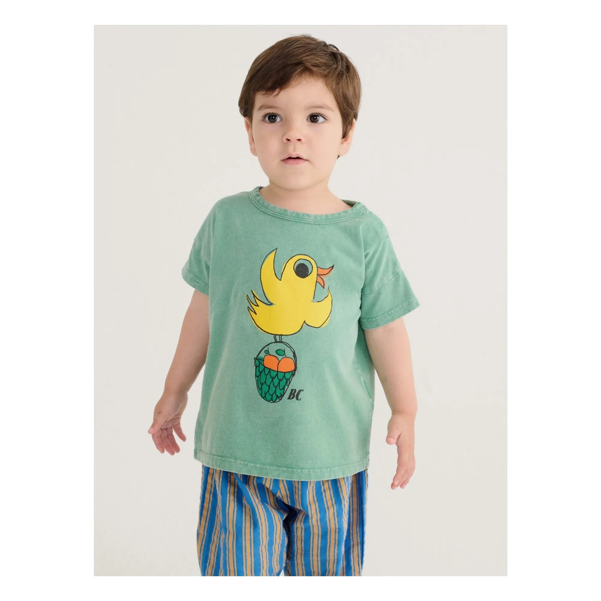Bobo Choses - Unwashed Bird T-Shirt Bio-Baumwolle | Grün