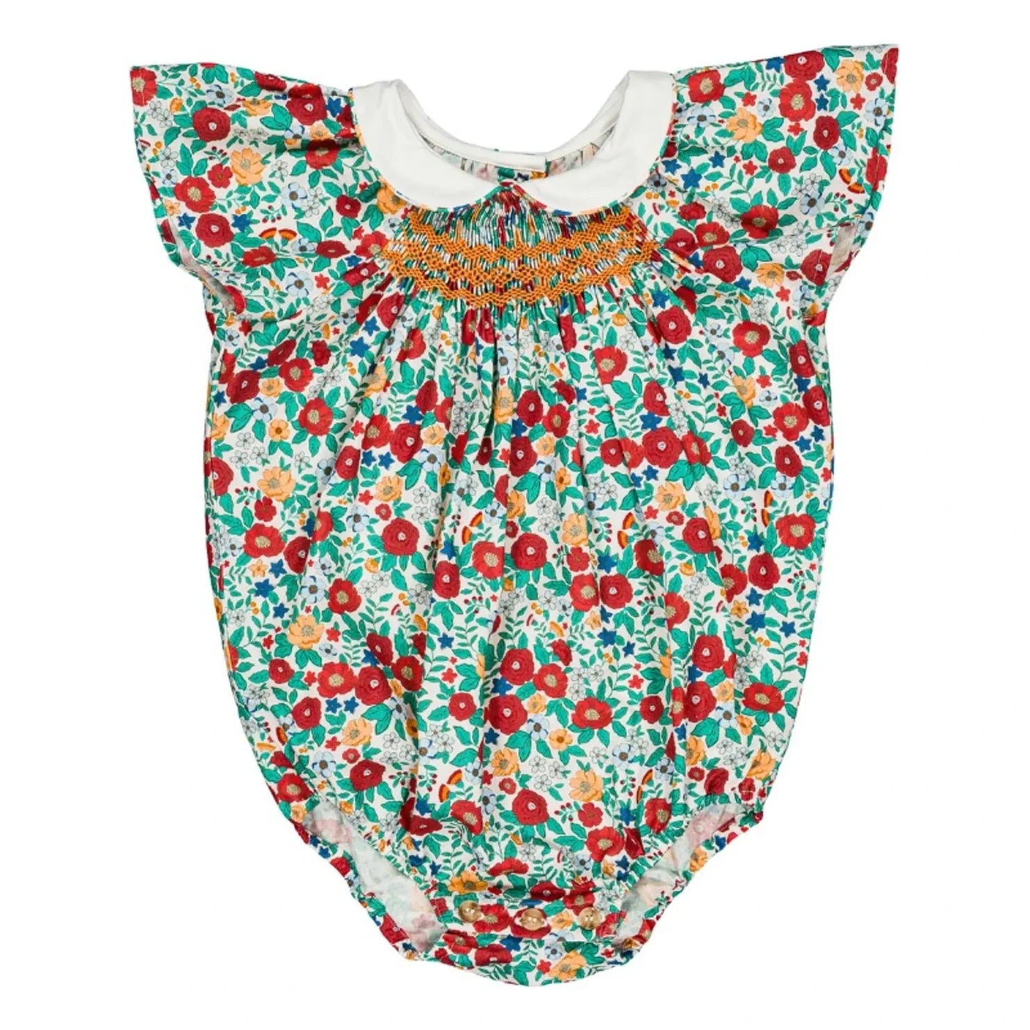 Loir - Bilbao Overall mit Blumenmuster | Weiß