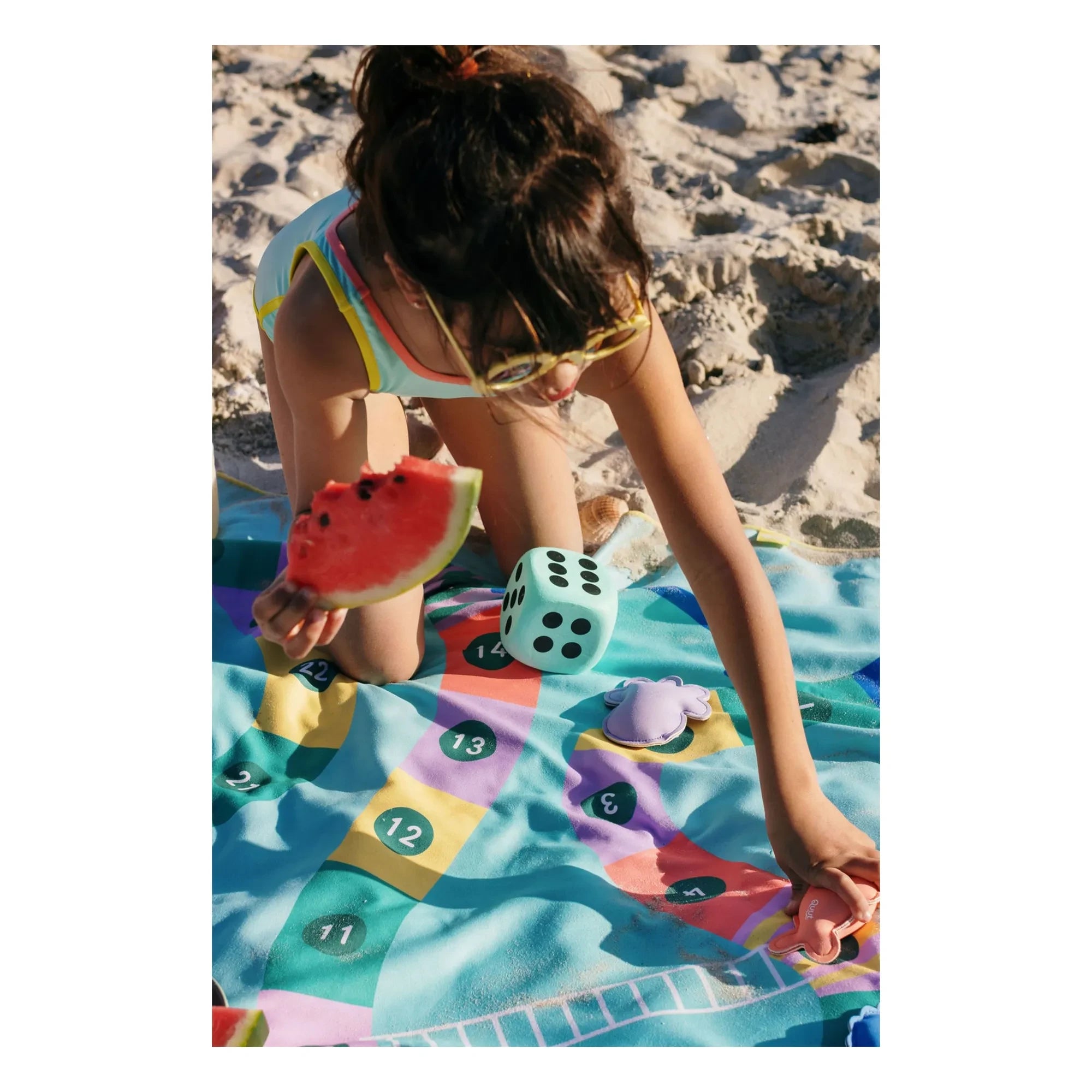 Quut - Echelle et Serpent Mikrofaser-Strandtuch | Blau