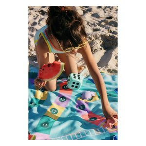 Quut - Echelle et Serpent Mikrofaser-Strandtuch | Blau