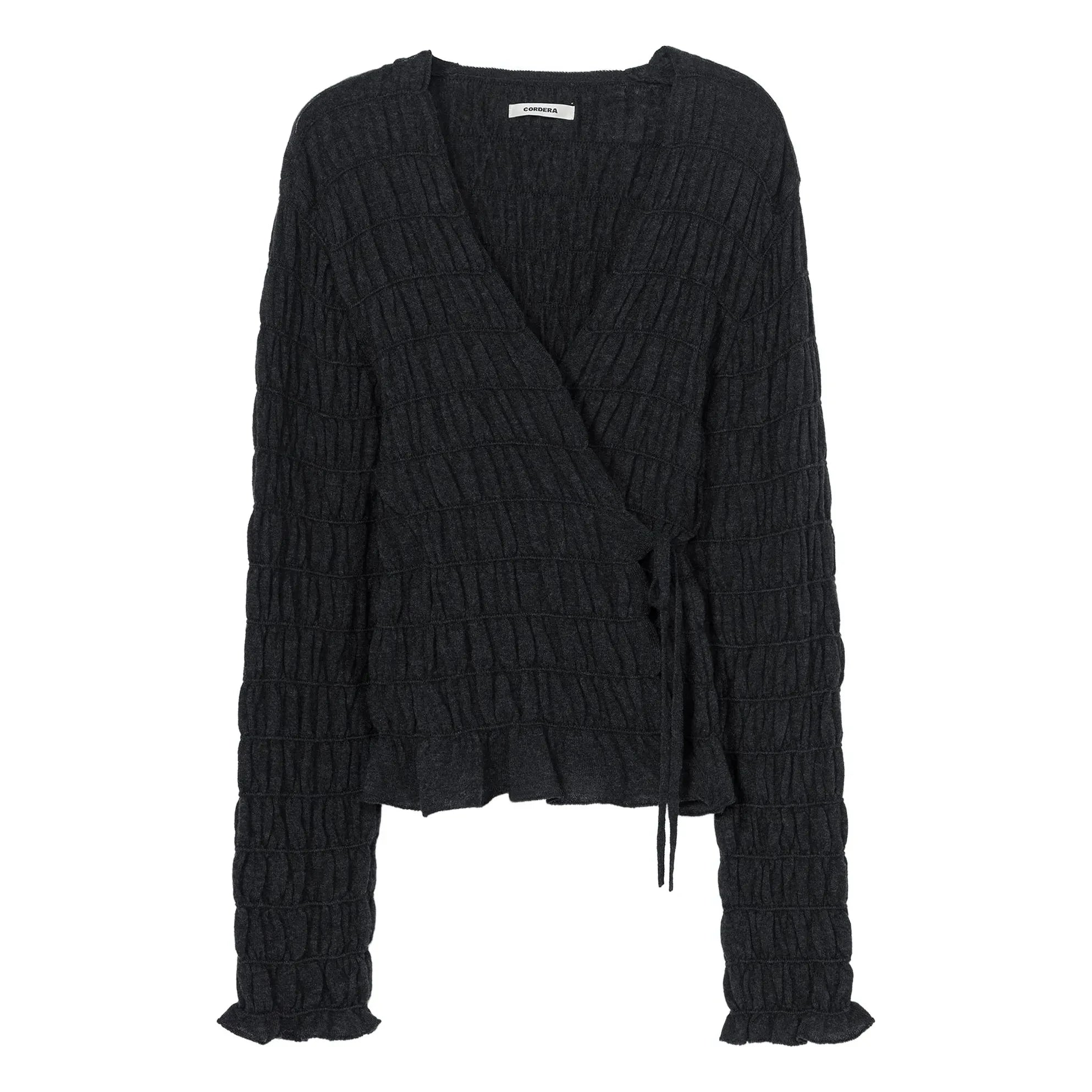 Cordera - Merinowoll-Strickjacke | Anthrazitgrau