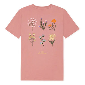 Les Deux - Wildblumen Baumwoll-T-Shirt | Marmorierter Rosa