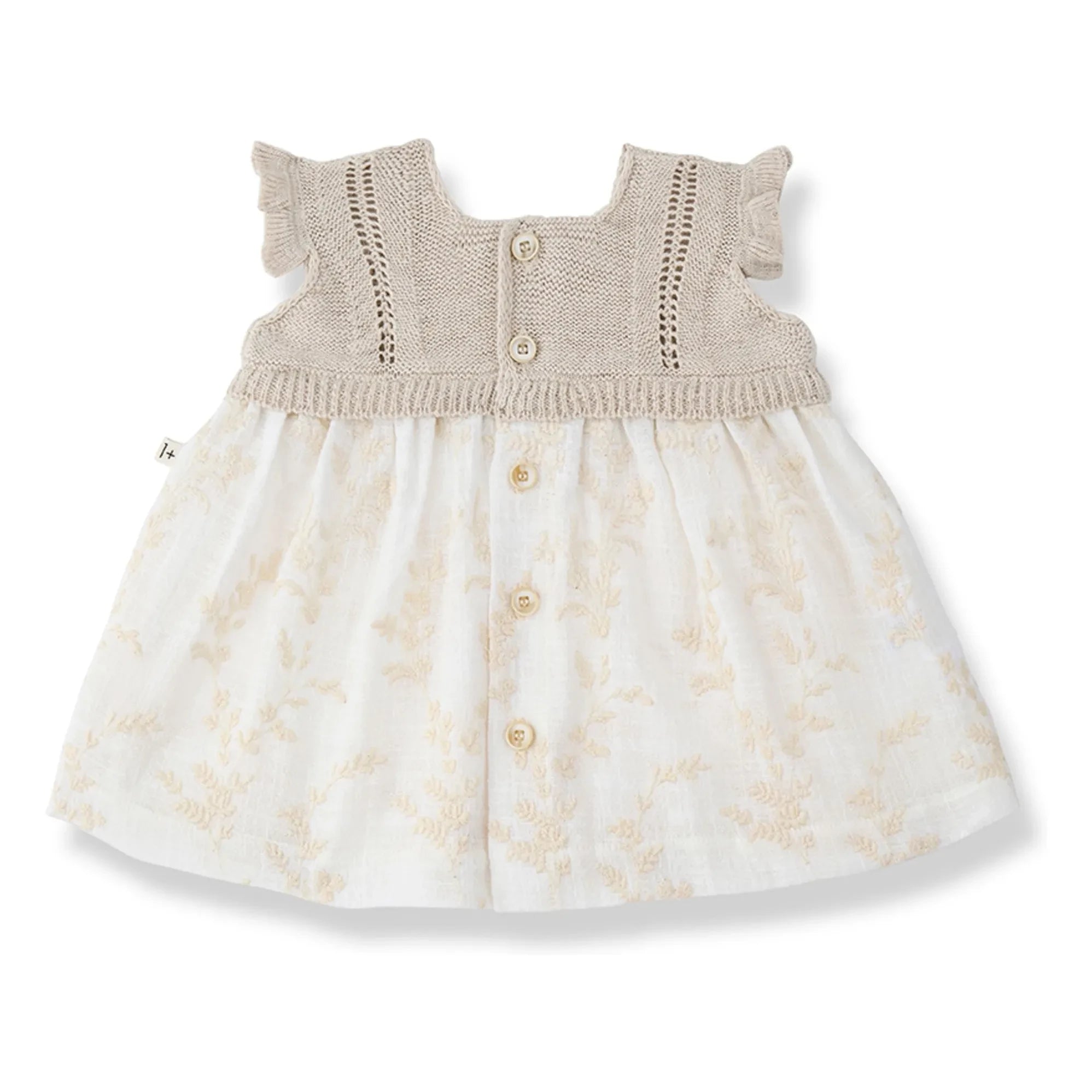 1+ in the family - Soana Besticktes Kleid | Ecru