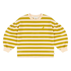 Jenest - Millie gestreiftes Sweatshirt aus Bio-Baumwolle | Senf