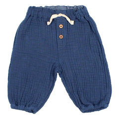 Búho - Baumwollgazehose | Marineblau