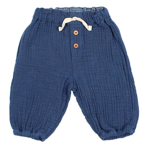 Búho - Baumwollgazehose | Marineblau