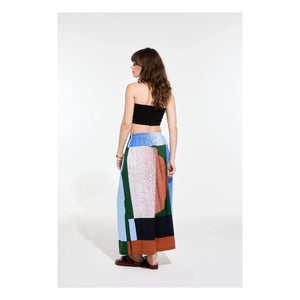 Mapoésie - Juliette Sunrise Baumwollrock | Blau